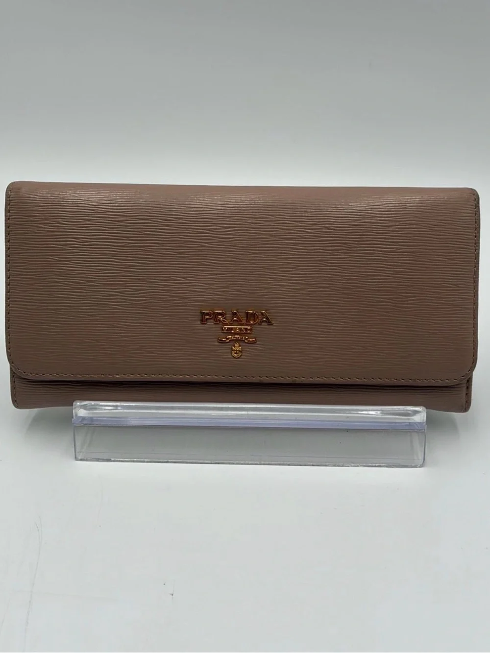 Prada Women's Taupe Saffiano Leather Continental Wallet